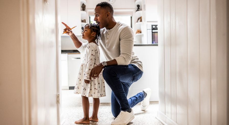 Dad and daughter